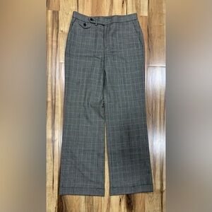 Lauren Ralph Lauren Dress Pants Wool Lined Plaid Straight Leg Slash Pockets SZ 8